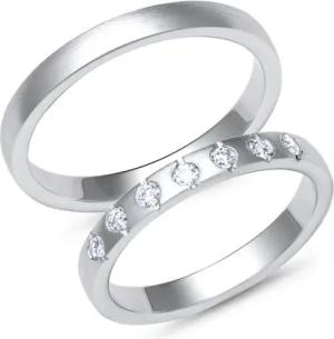 Eheringe 750er Weissgold 7 Diamanten