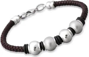 Braunes Lederarmband Edelstahlverschluss