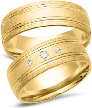 Trauringe 750er Gelbgold 3 Brillanten