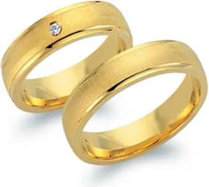 Eheringe 585er Gelbgold mit Brillant
