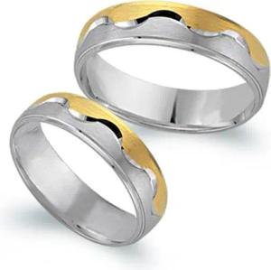 Trauringe 750er Gelb- Weissgold