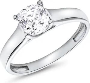 Verlobungsring aus 375er Weißgold mit Zirkonia