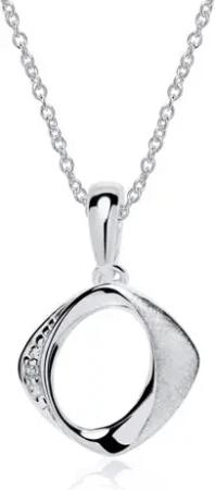 Kette aus 585er Weißgold mit Diamant