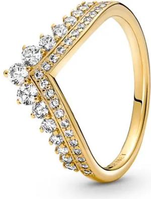 Damenring Prinzessin Wishbone mit Zirkonia, gold