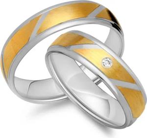 Eheringe 750er Gelb- Weissgold mit Diamant