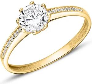 Verlobungsring aus 375er Gold mit Zirkonia
