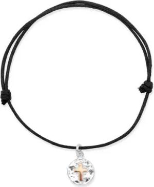 Textilarmband verstellbar mit Silberanhänger