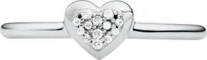 Herzring Premium für Damen aus 925er Silber, Zirkonia