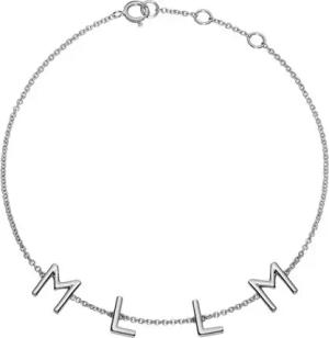 Buchstaben Armband für Damen aus 585er Weißgold
