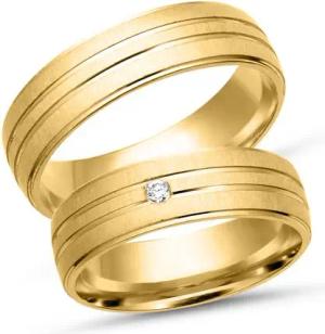 Eheringe 585er Gelbgold mit Brillant