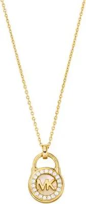 Damenkette aus Sterlingsilber, Perlmutt, Zirkonia, gold