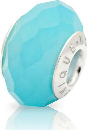 Blauer Bead aus synthetischem Mondstein