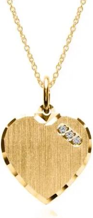 Kette Herz aus vergoldetem 925er Silber mit Zirkonia