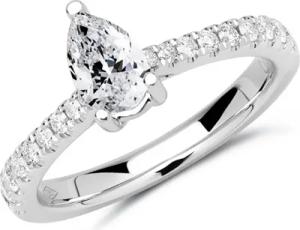 750er Weißgold Ring mit Brillanten