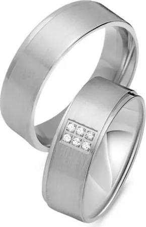 Eheringe 750er Weissgold 6 Brillanten