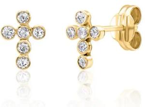 Damen Ohrschmuck aus 9-karätigem Gold mit Zirkonia