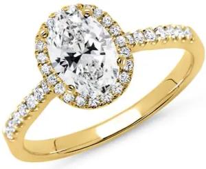 18 Karat Gold Verlobungsring mit Diamanten