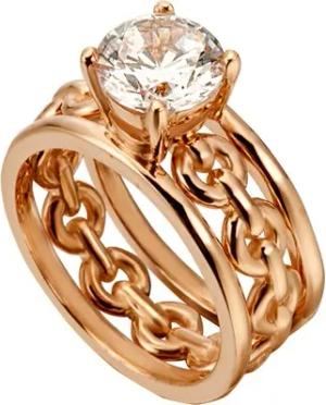 Ringset Ann 925er Silber rosévergoldet Zirkonia