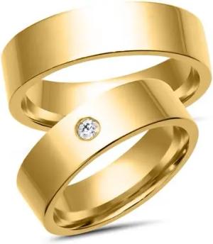 Eheringe 333er Gelbgold mit Diamant