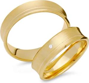 Eheringe 333er Gelbgold mit Brillant