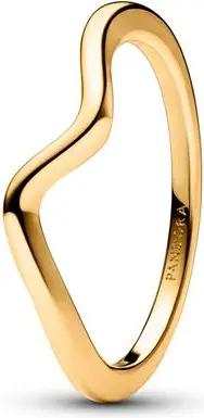 Timeless Damen Ring Welle, IP Gold