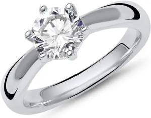 Verlobungsring Silber facettierter Zirkonia
