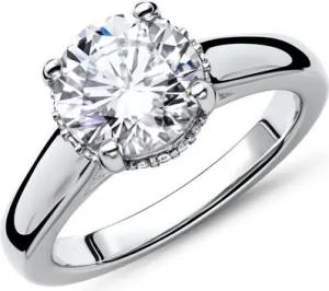 Verlobungsring Silber Zirkoniabesatz 8mm