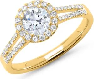 Halo Ring 585er Gold mit Brillanten