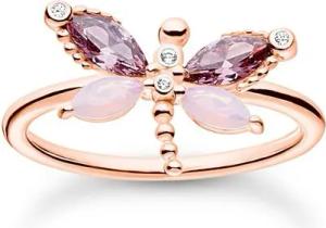 Roségoldener Ring aus Sterlingsilber mit Libelle