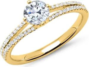 750er Gold Ring mit Diamanten