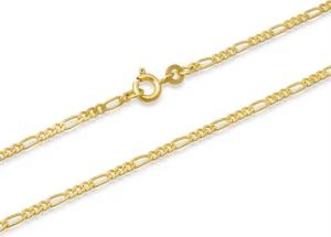 333er Goldkette: Figarokette Gold 45cm