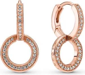 Creolen für Damen mit Zirkonia, ROSE