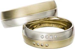 Trauringe Gelb- und Weißgold 7mm