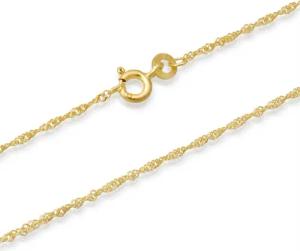 585er Goldkette: Singapurkette Gold 45cm