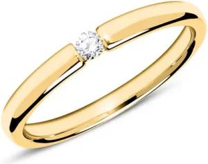 Verlobungsring aus 585er Gold mit Diamant 0,05 ct.