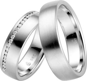 Eheringe Weißgold 6mm
