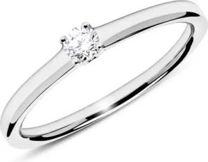 Ring aus 18K Weißgold mit Diamant 0,10 ct.