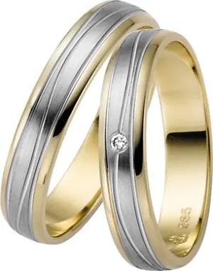Trauringe Gelb- und Weißgold 4mm