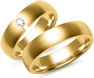 Trauringe 750er Gelbgold mit Brillant