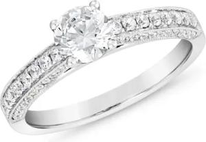 Weißgold oder Platin Diamantring, lab grown