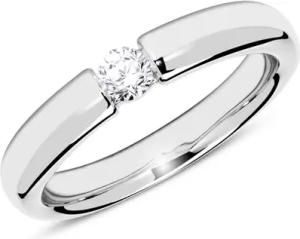 750er Weißgold Verlobungsring mit Diamant 0,15 ct.