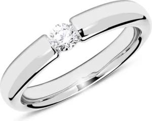 Verlobungsring aus 14K Weißgold mit Diamant 0,15 ct.