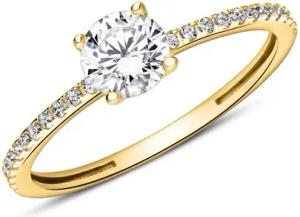 375er Gold Verlobungsring mit Zirkoniabesatz