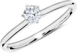 Ring aus 18K Weißgold mit Diamant 0,25 ct.