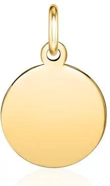 Gravierbarer Anhänger aus 585er Gold, rund