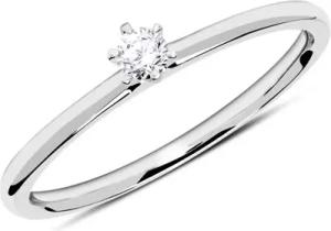 Verlobungsring aus 14K Weißgold mit Diamant 0,10 ct.
