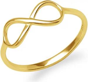 Ring Unendlichkeitssymbol 925er Silber vergoldet