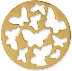 Münze Edelstahl Schmetterlinge gelbgold
