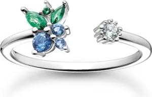 Offener Ring Blaubeere aus 925er Silber mit Zirkonia