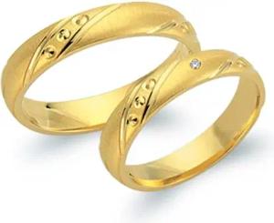 Trauringe 750er Gelbgold mit Diamant